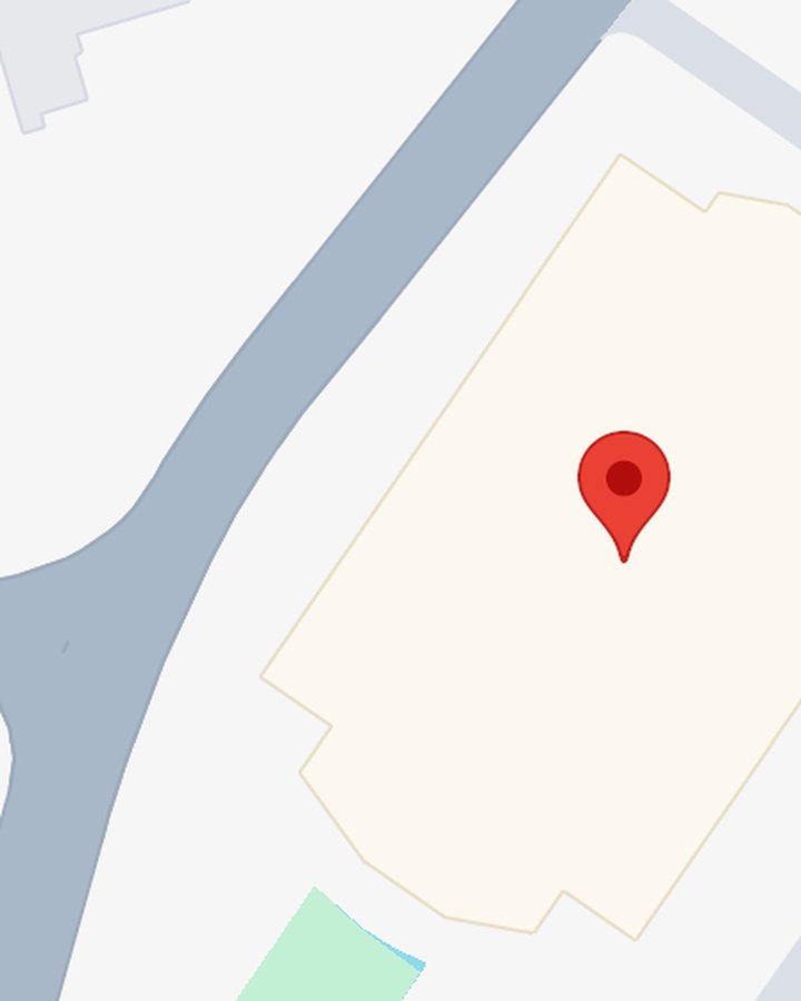 地図の画面：その家の場所にピンが立った地図